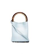 Marni Blue Pannier Leather Resin Handle Bucket Bag
