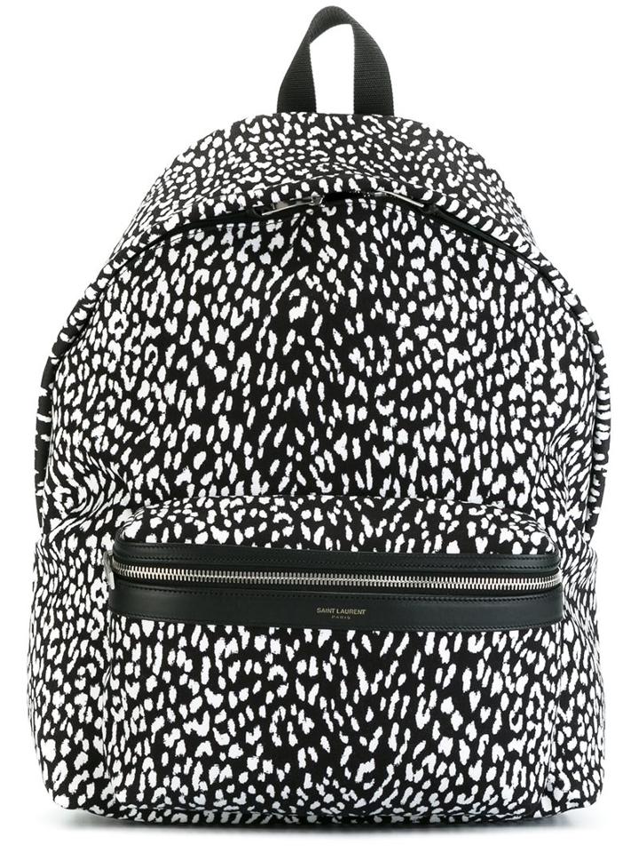 Saint Laurent Babycat Print 'hunting' Backpack