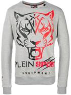 Plein Sport Logo Print Sweatshirt - Grey