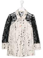 Elisabetta Franchi La Mia Bambina Teen Mesh Panels Star Shirt -