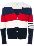 Thom Browne Rugby Stripe Wool V-neck Cardigan - Multicolour