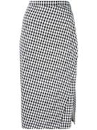 Altuzarra Checked Mid Skirt, Women's, Size: 40, Black, Viscose/spandex/elastane/polyester