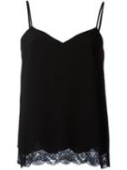 Theory Lace Tank Top, Women's, Size: Xs, Black, Polyester/triacetate/polyamide