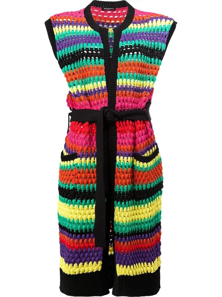 Balmain Striped Cardigan - Multicolour