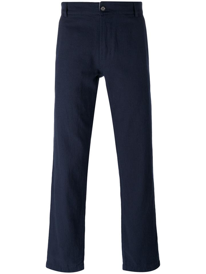 Straight Leg Trousers - Men - Cotton - 30, Blue, Cotton, Universal Works