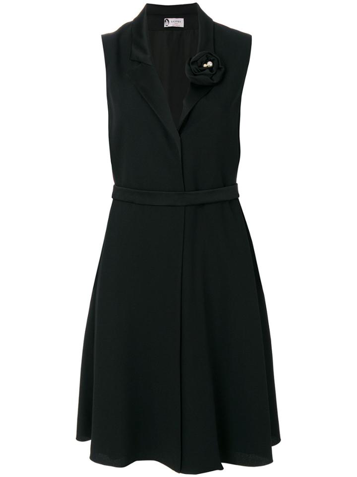 Lanvin Rosette Detail Dress - Black