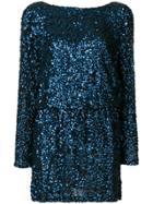 Aniye By Sequin Embellished Shift Dress - Blue