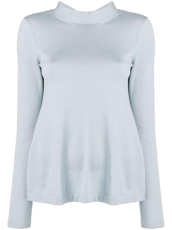 Red Valentino Tie Back Blouse - Blue