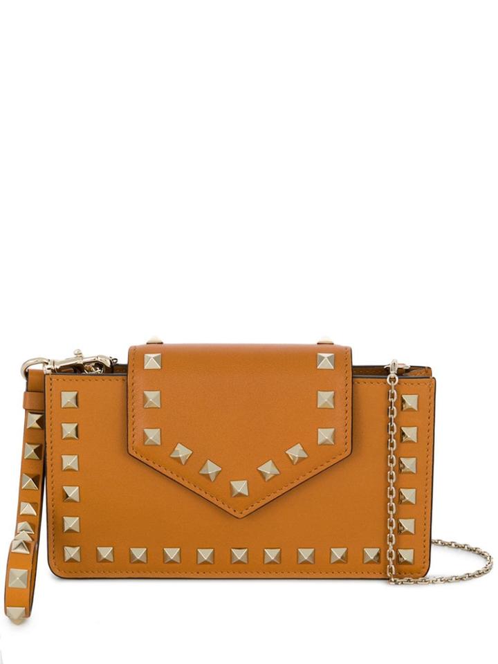 Valentino Valentino Garavani Rockstud Clutch Bag - Brown