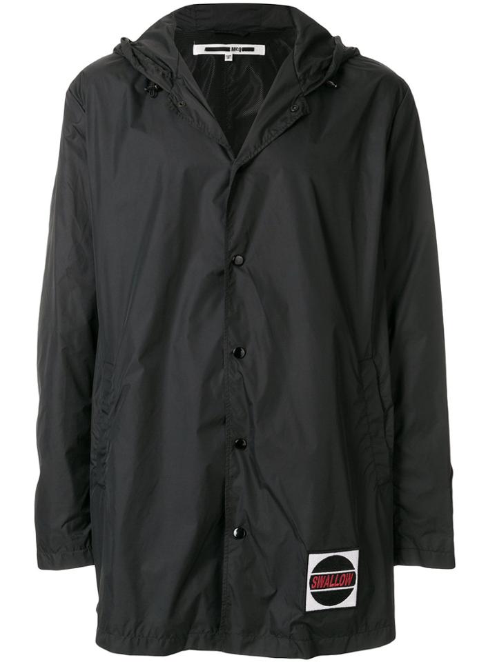 Mcq Alexander Mcqueen Swallow Patch Long Jacket - Black
