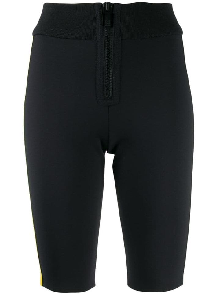 M Missoni Zip Front Cycling Shorts - Black