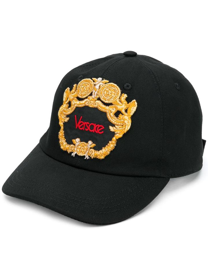 Versace Front Logo Cap - Black