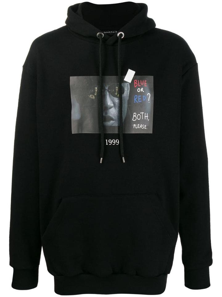 Throwback. The Matrix Print Hoodie - Black