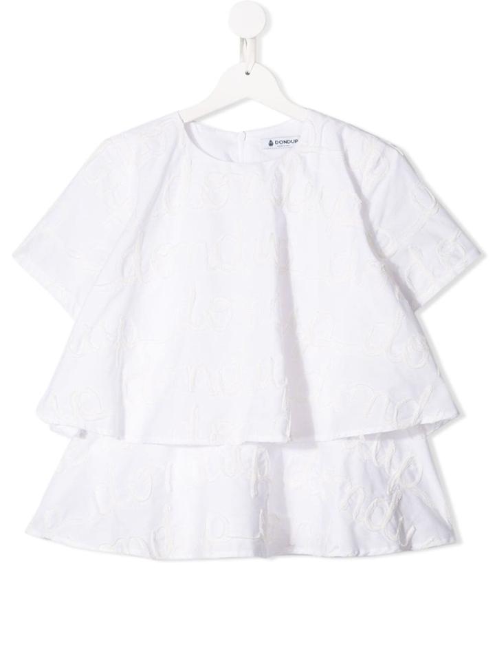 Dondup Kids Ruffle Detail Dress - White