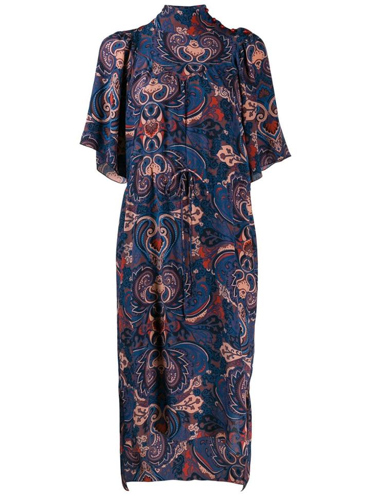 See By Chloé Print Midi Dress - Blue