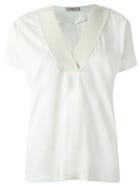 Egrey V-neck Blouse, Women's, Size: G, White, Viscose/cotton