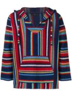 Alanui Striped Hooded Sweatshirt - Blue