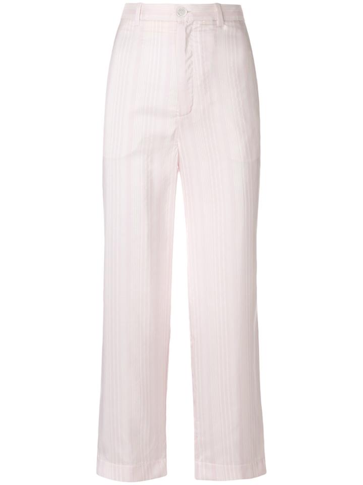 Erika Cavallini Wide Leg Cropped Pants - Pink & Purple