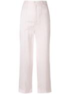 Erika Cavallini Wide Leg Cropped Pants - Pink & Purple