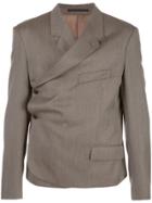 Martine Rose Buttoned Wrap Blazer - Brown