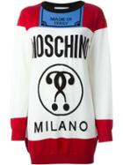 Moschino 'it's Lit' Intarsia Knit Jumper Dress