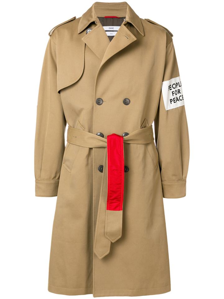 Oamc Double Breasted Coat - Nude & Neutrals