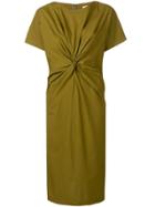 Erika Cavallini T-shirt Dress With A Front Knot - Green