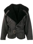 A.n.g.e.l.o. Vintage Cult 1980's Aviator Style Biker Jacket - Black