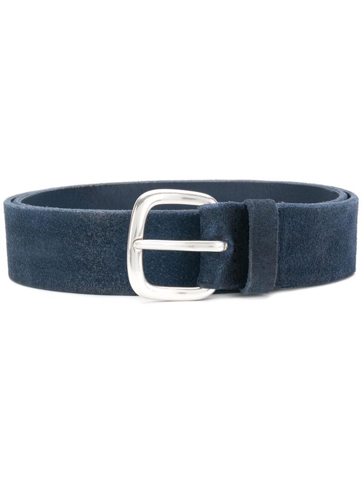 Orciani Classic Suede Belt - Blue