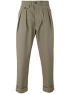 Wooster + Lardini - Cropped Chino Trousers - Men - Cotton - 46, Green, Cotton