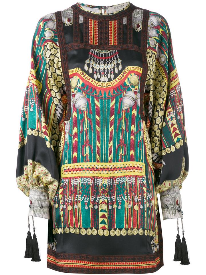 Etro - Printed Dress - Women - Silk/cotton/viscose - 40, Silk/cotton/viscose