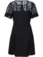 Thomas Wylde Panelled Cypress Dress, Women's, Size: 0, Black, Cotton/spandex/elastane/tencel