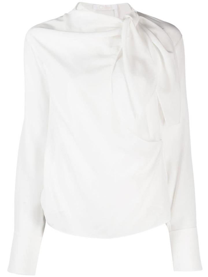 Chloé Knot Detail Blouse - White