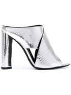 Tom Ford Snakeskin Effect Mules - Metallic