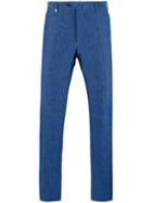 Tapered Trousers - Men - Linen/flax - 56, Blue, Linen/flax, Corneliani