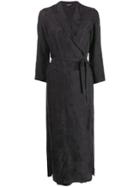 Ann Demeulemeester Long-sleeve Wrap Midi Dress - Black