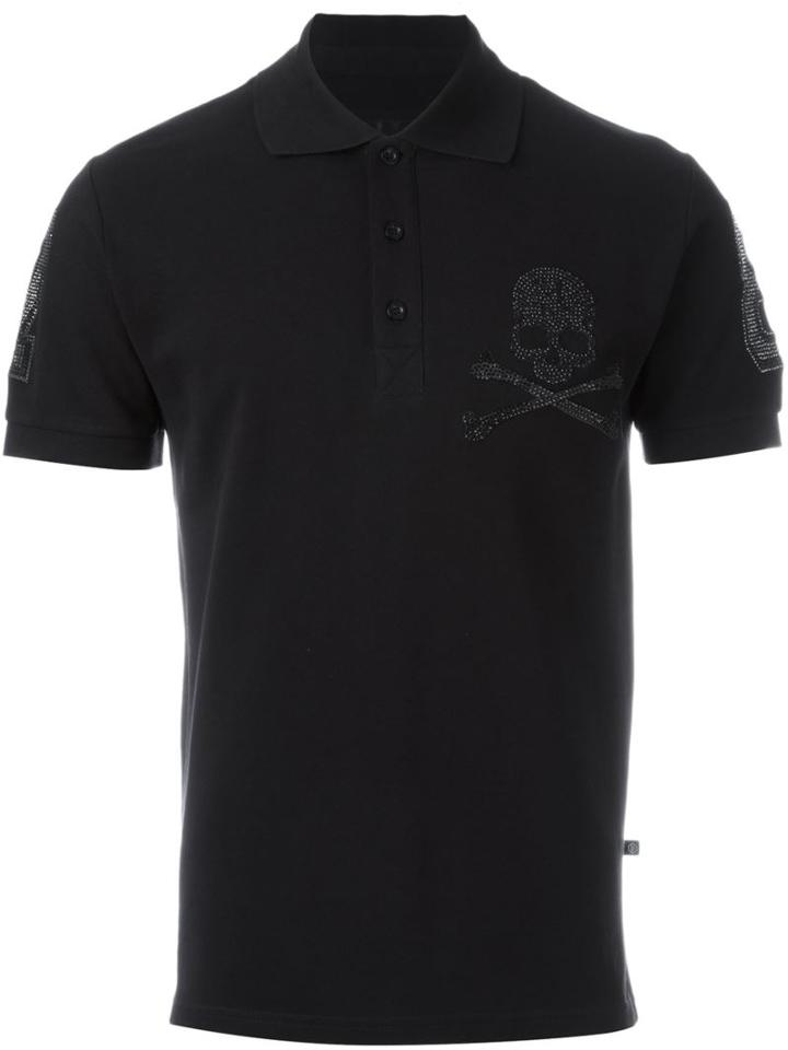 Philipp Plein - 'money Maker' Polo Shirt - Men - Cotton - Xl, Black, Cotton