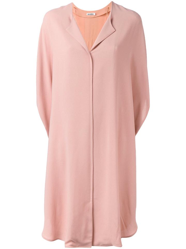 Jil Sander - Shirt Dress - Women - Viscose - 34, Pink/purple, Viscose