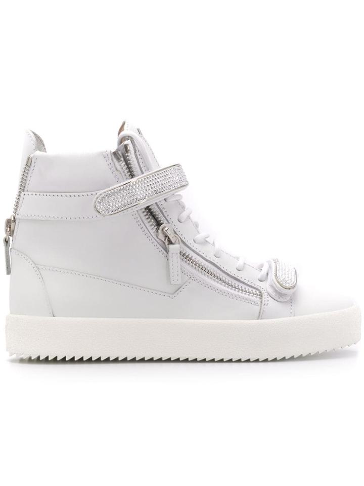Giuseppe Zanotti Design Double Buckle High Tops - White