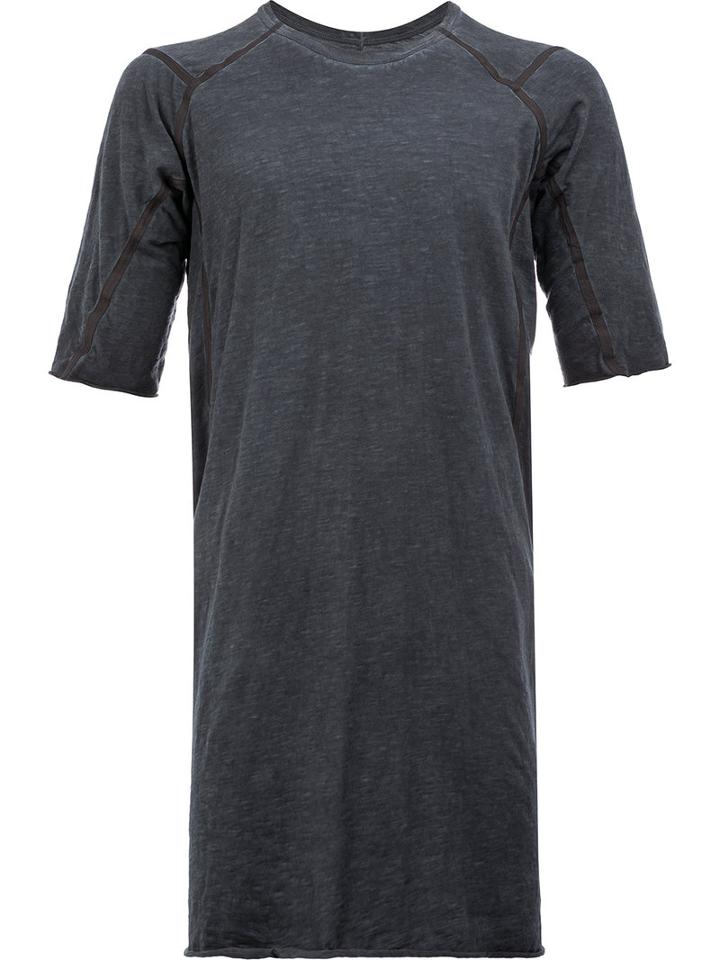Isaac Sellam Experience Inspire T-shirt, Size: Xl, Grey, Cotton/calf Leather