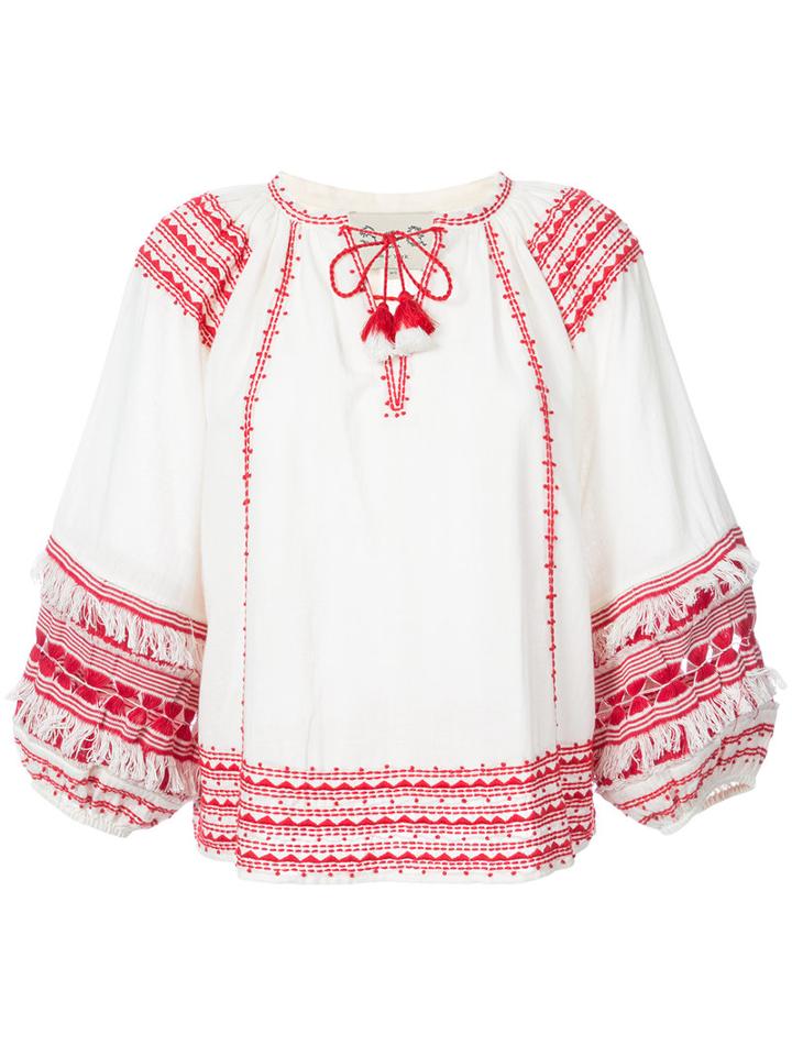 Sea - Drawstring Tassel Detail Blouse - Women - Cotton - L, White, Cotton