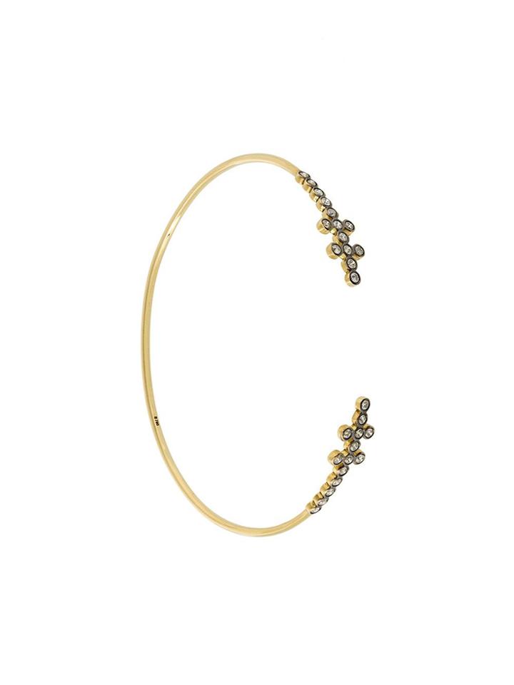 Yannis Sergakis 18kt Gold And Diamond Delicate Cuff - Metallic