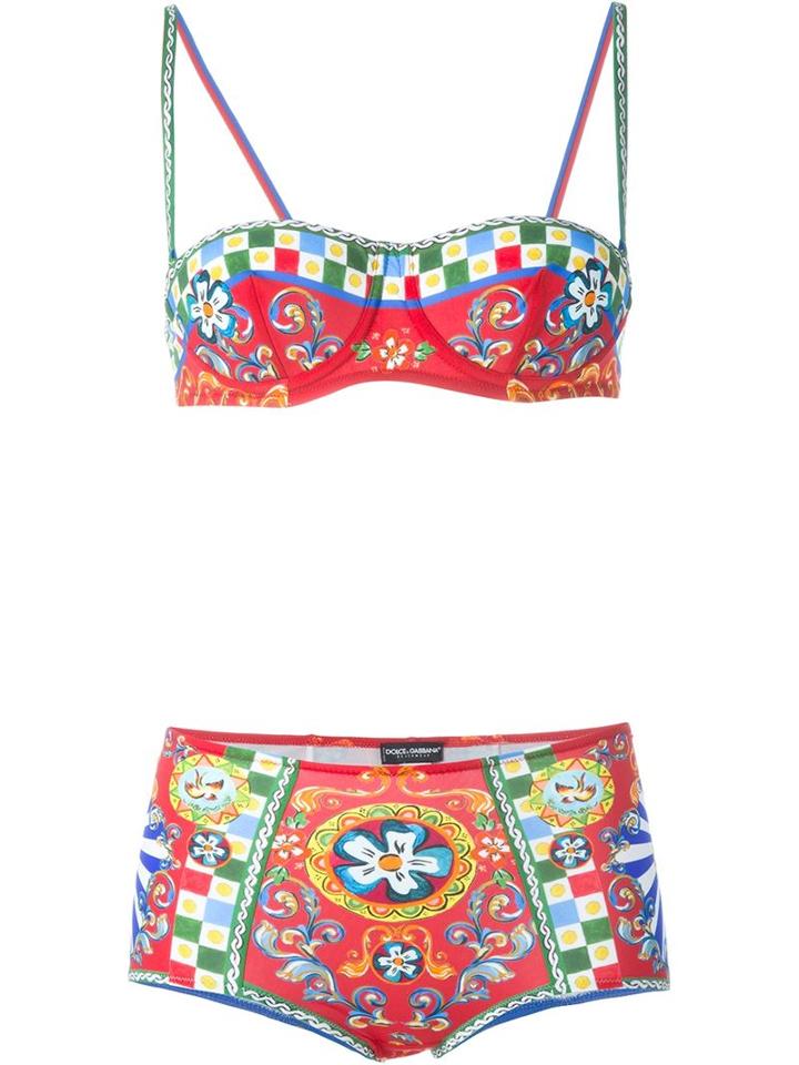 Dolce & Gabbana Carretto Siciliano Printed Bikini