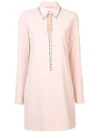 Victoria Victoria Beckham Studded Keyhole Collared Dress - Unavailable