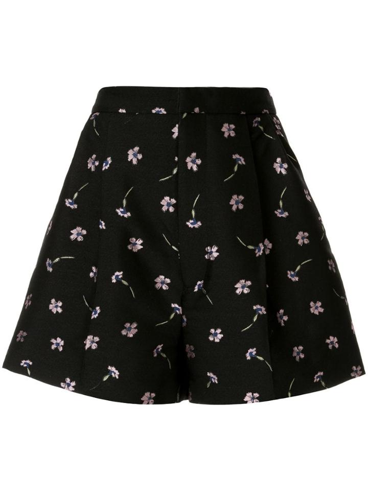 Markus Lupfer Flare Floral Shorts - Black