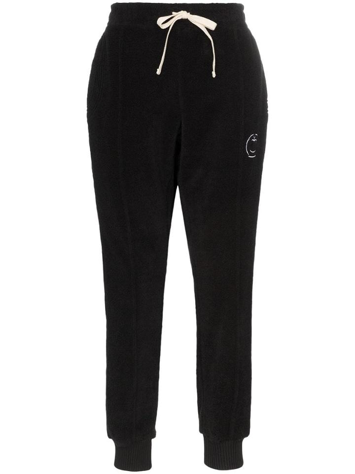 Casablanca Terry Fleecy Cotton Track Pants - Black