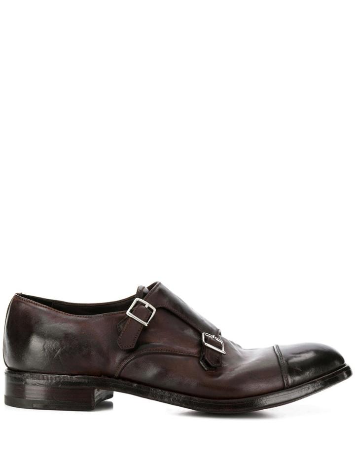 Premiata Double-buckle Monk Shoes - Brown