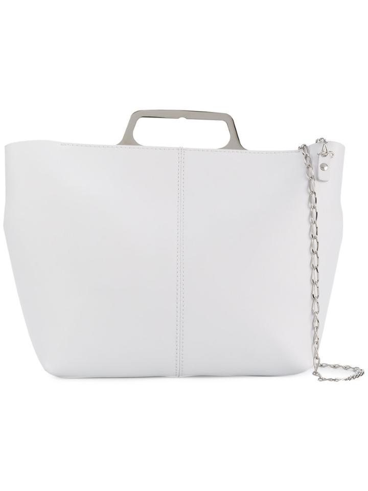 Mm6 Maison Margiela Chain Crossbody Bag - White