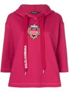 Dolce & Gabbana Queen Of Heart Embroidered Hoodie - Pink & Purple