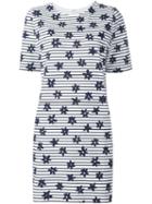 Chinti And Parker Floral Print Striped Dress